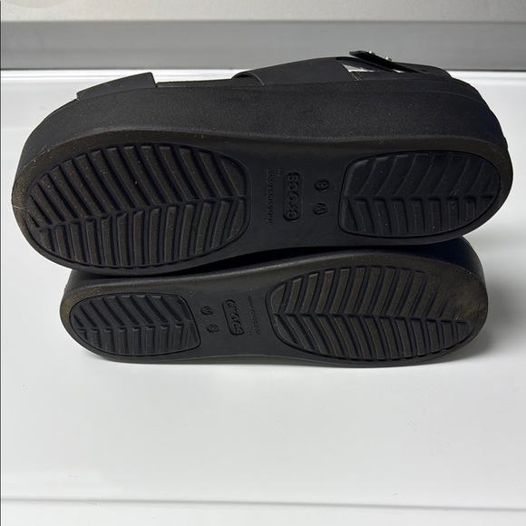 CROCS Black Sporty Sandals with Adjustable Straps - Picture 4 of 6